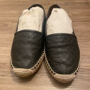 Gucci GG Leather Espadrille